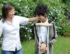 Image result for Teenager On Crutches