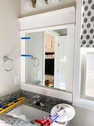 Image result for DIY Bathroom Mirror Surround