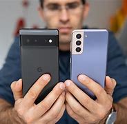 Image result for Pixel vs Galaxy Home Screen
