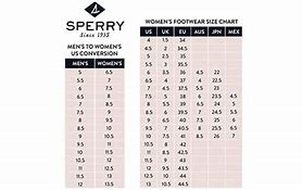 Image result for Sperry Shoe Size Chart