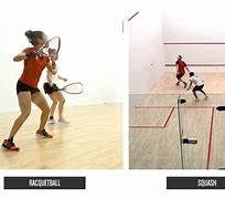 Image result for Squash vs Racquetball