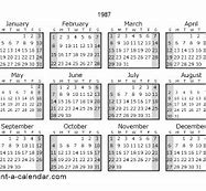 Image result for 1987 Calendar-Year