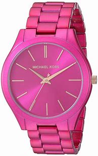 Image result for Michael Kors Watch Pink Leather Strap