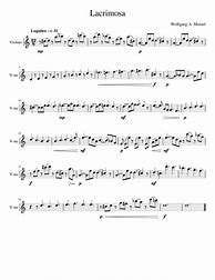 Image result for Lacrimosa Mozart Sheet Music