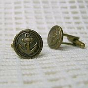 Image result for Antique Brass Bronze Button Cufflinks