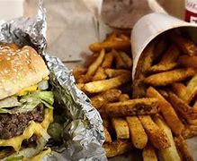 Image result for Five Guys Cheeseburger and Fries