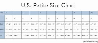Image result for Small Size Chart