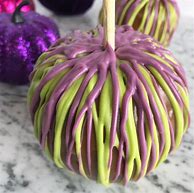 Image result for purple caramel apple halloween