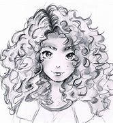Image result for Girl with Brown Curly Hair Drawing