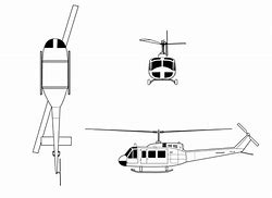 Image result for Huey Helicopter Outline