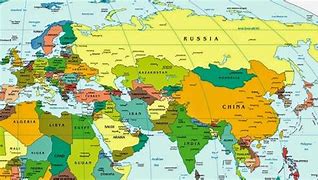 Image result for Map of Eurasia with Countries Labeled