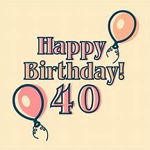 Image result for Happy 40th Birthday Text