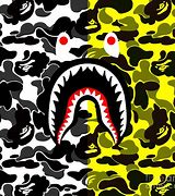 Image result for Blue Camo BAPE Shark Wallpaper