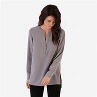Image result for Silky Button Down Tunic Shirt