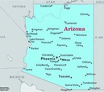 Image result for Map of Arizona Towns