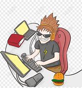 Image result for Boy Playing Computer Games Cartoon