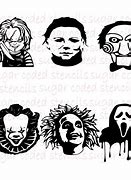 Image result for Black and White Horror Stencil