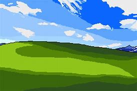 Image result for Bliss Wallpaper Pixel Art