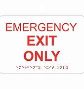 Image result for Emergency Exit ADA Sign