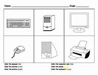 Image result for Computer Parts Coloring Worksheet
