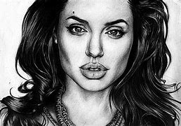 Image result for Angelina Jolie Pencil Sketch