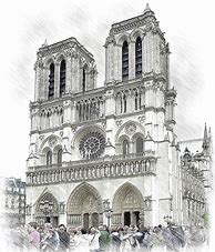 Image result for Notre Dame De Paris Apse Sketch