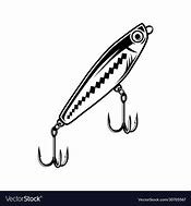 Image result for Fishing Lure Clip Art Black and White
