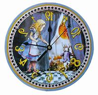 Image result for Vintage Clock Alice in Wonderland