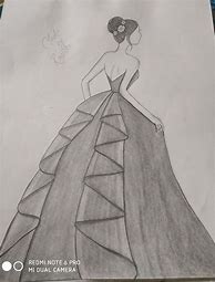 Image result for Girl with Long Dress Sketch