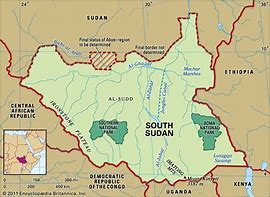 Image result for Republic of South Sudan Map
