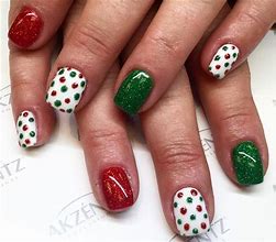 Image result for Red and Green Nail Art Designs