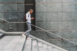 Image result for Person Walking Down Stairs