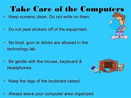 Image result for List Down 6 Things You Should Not Do in the ICT Room