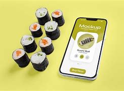 Image result for Mockup Phone Sushi