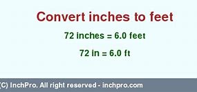 Image result for 72 Inches to Feet