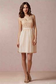 Image result for Weddings Short Champagne Bridesmaid Dresses