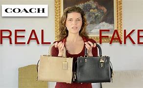 Image result for Real vs Fake Coach Purses