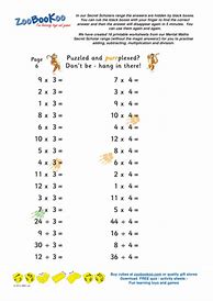 Image result for 3 and 4 Times Table Worksheet
