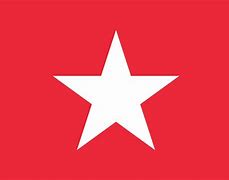 Image result for White and Red Flag with Red Star