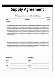 Image result for Supply Contract Template Free
