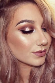 Image result for Rose Gold Makeup Look Light Brown Skin