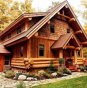 Image result for Handcrafted Square Log Cabin