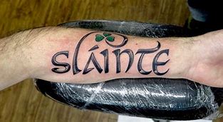 Image result for Slainte Tattoo Letters