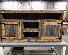 Image result for Rustic Barnwood TV Stand