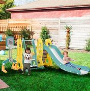 Image result for Toddler Swing and Slide Set