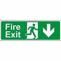 Image result for Fire Exit Safety Sign