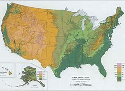 Image result for Topographic Map of the United States Main Land