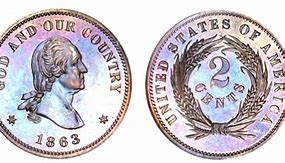 Image result for 1863 Two Cent Piece