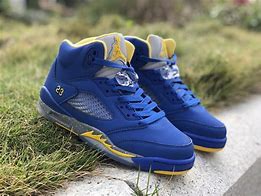 Image result for Jordan 5 Blue Yellow