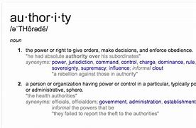 Image result for Authority Definition